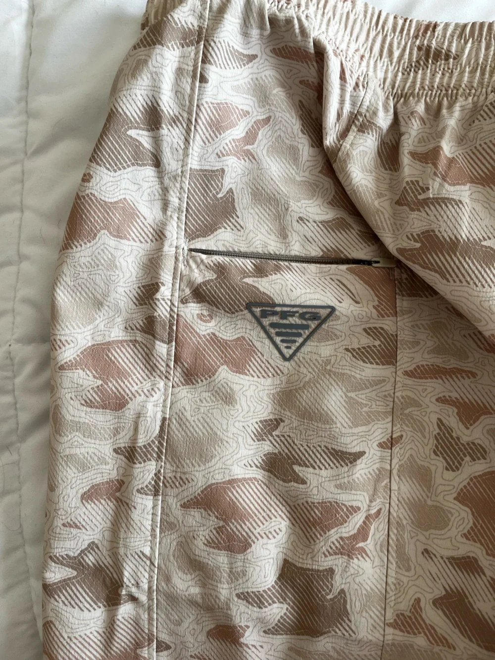 Columbia Women's Tan Camo Athletic Shorts